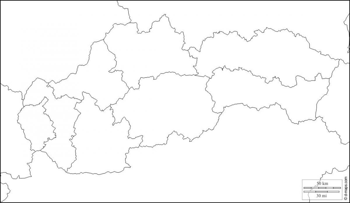 carte de la Slovaquie vide 