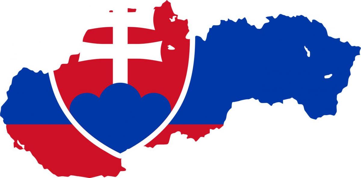 carte de drapeau de la Slovaquie