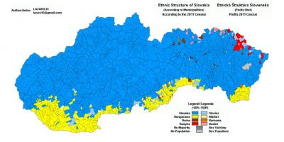 Carte de la Slovaquie ethnique