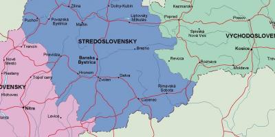 Carte de la Slovaquie politique