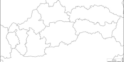 Carte de la Slovaquie vide 