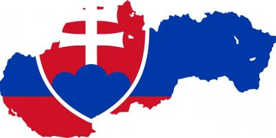 Carte de drapeau de la Slovaquie