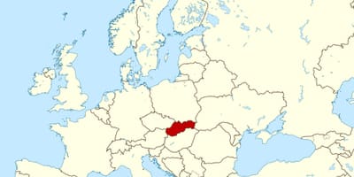 Carte de la Slovaquie, de la carte de l'europe